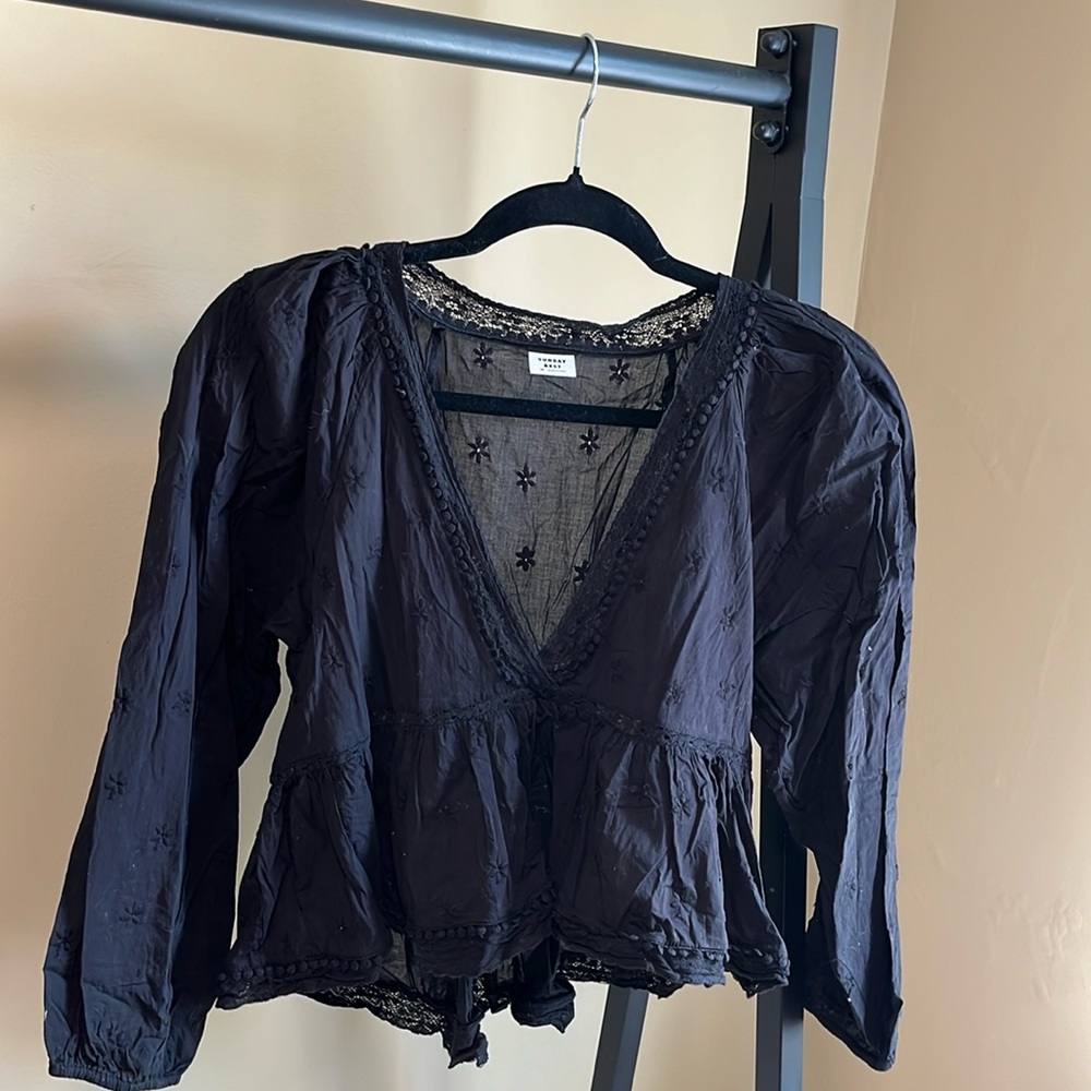 Aritzia Sunday Best Peplum Top